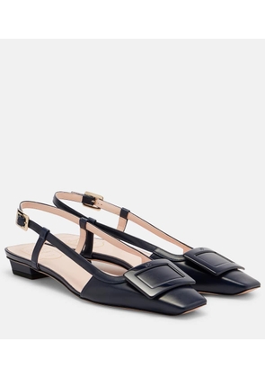 Roger Vivier Belle Vivier 25 leather slingback flats