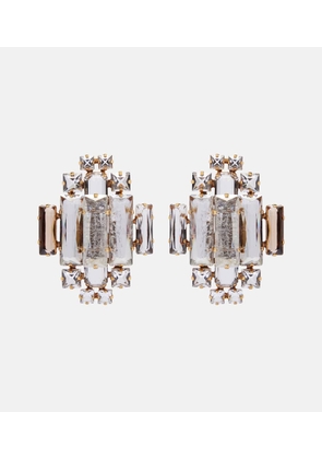 Saint Laurent Crystal-embellished clip-on earrings