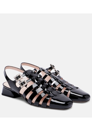 Roger Vivier Mini Tres Vivier 25 patent leather sandals