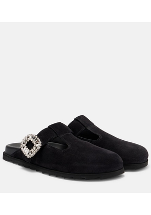 Roger Vivier Slidy Viv' suede mules