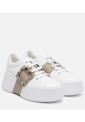 Roger Vivier Viv' Skate embellished leather sneakers