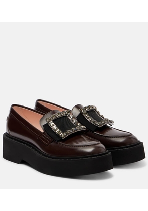 Roger Vivier Viv' Rangers leather platform loafers