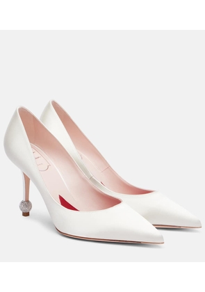 Roger Vivier Jewel 85 embellished satin pumps