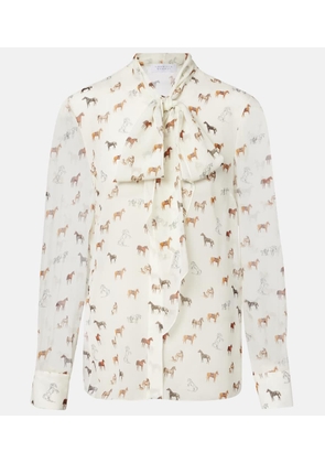 Gabriela Hearst Shildon tie-neck silk blouse