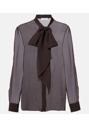 Gabriela Hearst Shildon tie-neck silk blouse