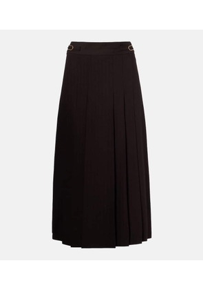 Gabriela Hearst Wesley pleated wool midi skirt