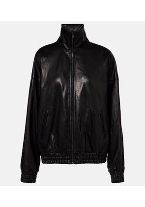 Acne Studios Logo leather jacket