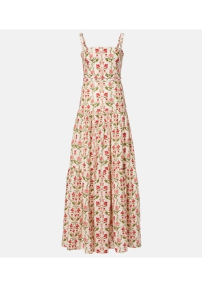 Agua by Agua Bendita Lima floral linen maxi dress