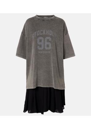 Acne Studios Ennie logo cotton minidress