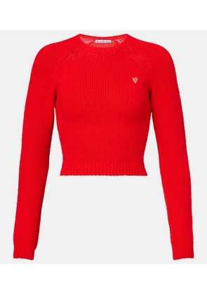 Acne Studios Cropped ribbed-knit cotton-blend sweater