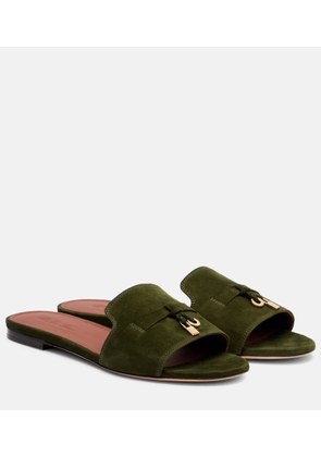 Loro Piana Summer Charms suede slides