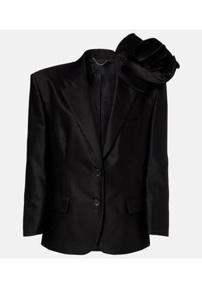 Magda Butrym Floral-applique cotton blazer