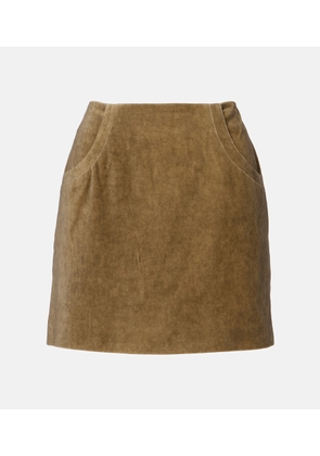 Blaze Milano Coci high-rise cotton velvet miniskirt