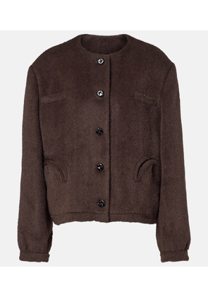 Blaze Milano Gliss chevron alpaca and wool jacket