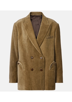 Blaze Milano Nightbreak double-breasted cotton velvet blazer