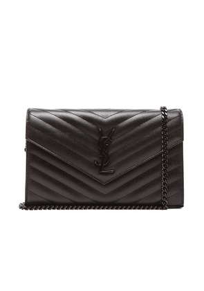 Saint Laurent Monogramme Chain Wallet Bag in Black & Black - Black. Size all.
