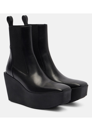 Rick Owens Beatle leather platform ankle boots