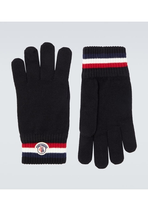Moncler Logo virgin wool gloves