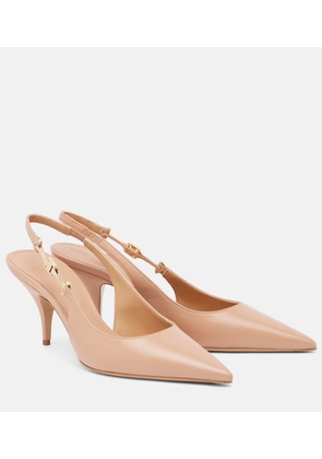 Ferragamo Tally 70 leather slingback pumps