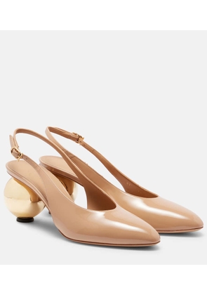 Ferragamo Tessie 70 leather slingback pumps