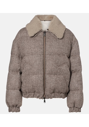Brunello Cucinelli Wool-blend down jacket