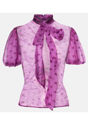 Acne Studios Elulo bow-detail sheer blouse