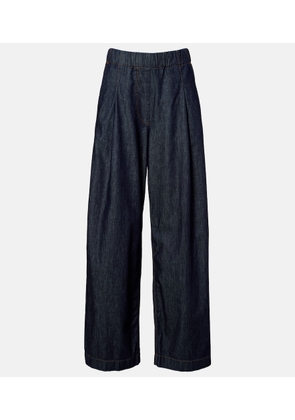 Dries Van Noten Pleated high-rise wide-leg jeans