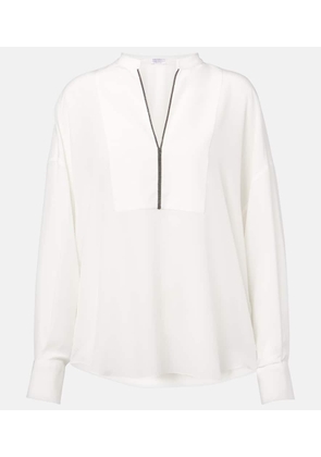 Brunello Cucinelli Monili silk blouse
