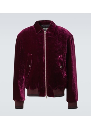 Dries Van Noten Velvet bomber jacket