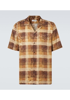 Dries Van Noten Checked jacquard bowling shirt