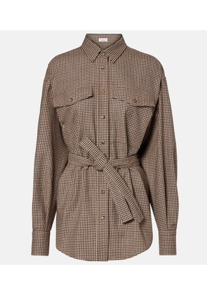 Brunello Cucinelli Checked virgin wool overshirt