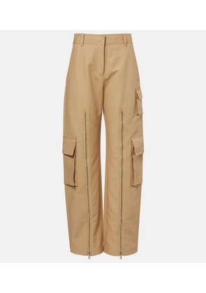 Acne Studios Layered mid-rise cotton satin pants