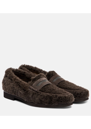 Brunello Cucinelli Monili shearling loafers