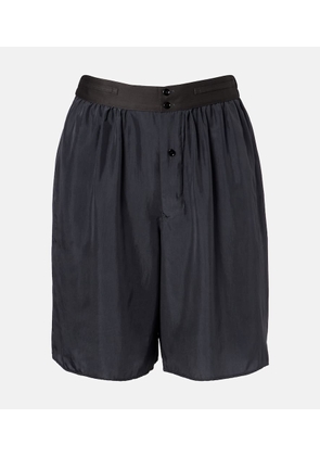 Lemaire High-rise silk pongee Bermuda shorts