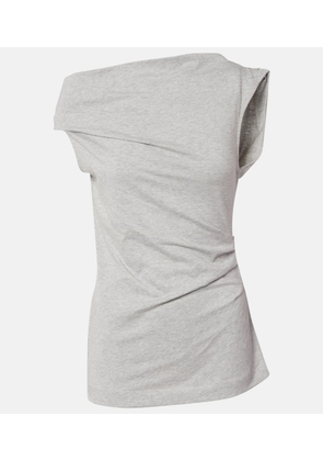 Dries Van Noten Draped cotton jersey top