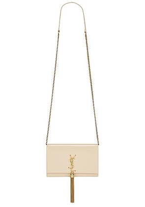 Saint Laurent Kate Tassel Chain Wallet Bag in Poudre - Cream. Size all.