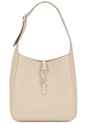 Saint Laurent Small Le 5 A 7 Supple Shoulder Bag in Seasalt - Cream. Size all.