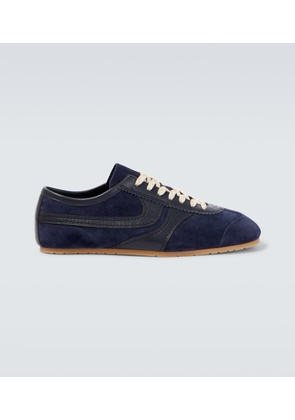 Dries Van Noten Leather-trimmed suede sneakers