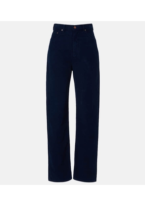 Victoria Beckham High-rise cotton corduroy straight pants
