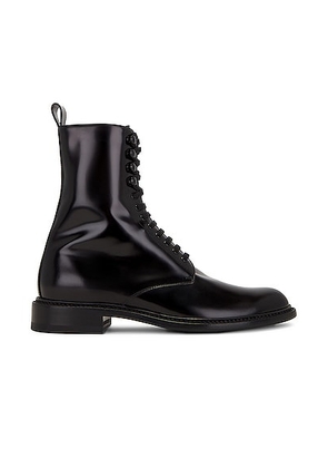 Saint Laurent Army 20 Lace Up Boot Cuir Anton in Noir - Black. Size 41 (also in ).