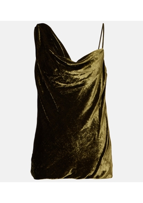 Dries Van Noten Draped velvet top