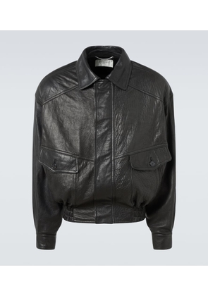 Saint Laurent Leather bomber jacket