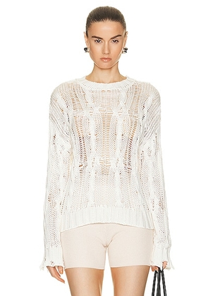 SABLYN Mitzy Sweater in Gardenia - White. Size S (also in ).