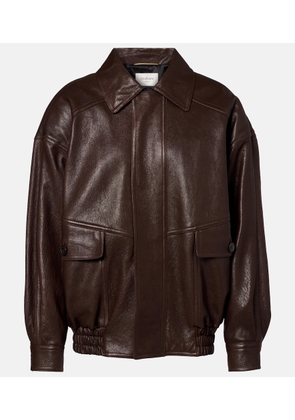 Saint Laurent Leather bomber jacket