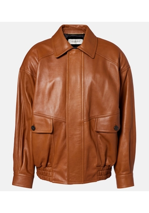 Saint Laurent Oversized leather bomber jacket