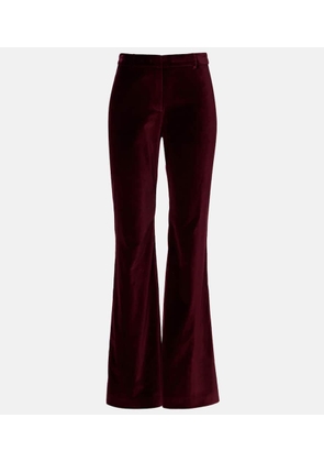 Etro Mid-rise cotton velvet flared pants
