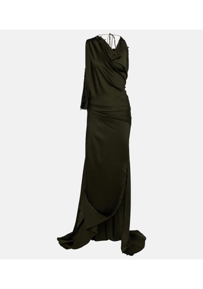 Victoria Beckham Draped crepe satin gown