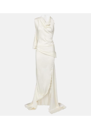 Victoria Beckham Draped crepe satin gown