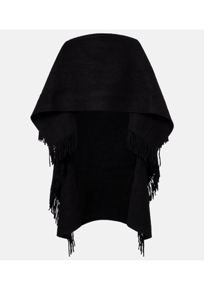 Toteme Fringed wool-blend poncho