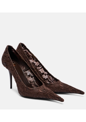 Saint Laurent Thierry 95 tulle lace pumps